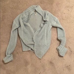 Free people light blue cardigan